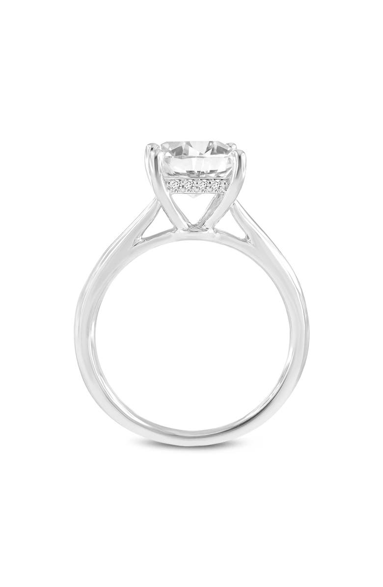 LuvMyJewelry Genoveva 14K White Gold Princess Cut Lab Grown Diamond Hidden Halo Engagement Ring - 2.2 Ct, Alternate, color, 14K White Gold