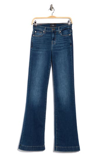 7 For All Mankind Dojo Mid Rise Flare Jeans In Yellow