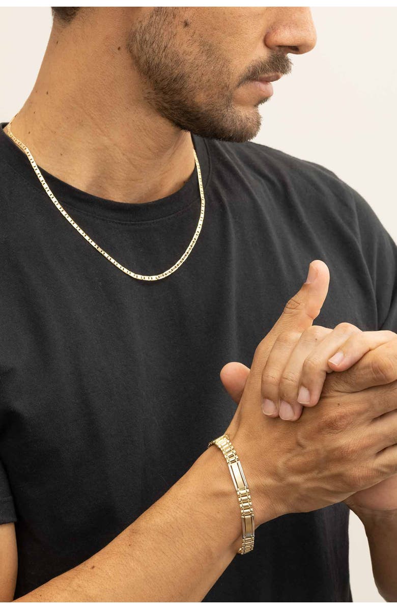 Oradina 10K Two Tone Gold Bogart Bracelet, Alternate, color, 10K Two-Tone Gold