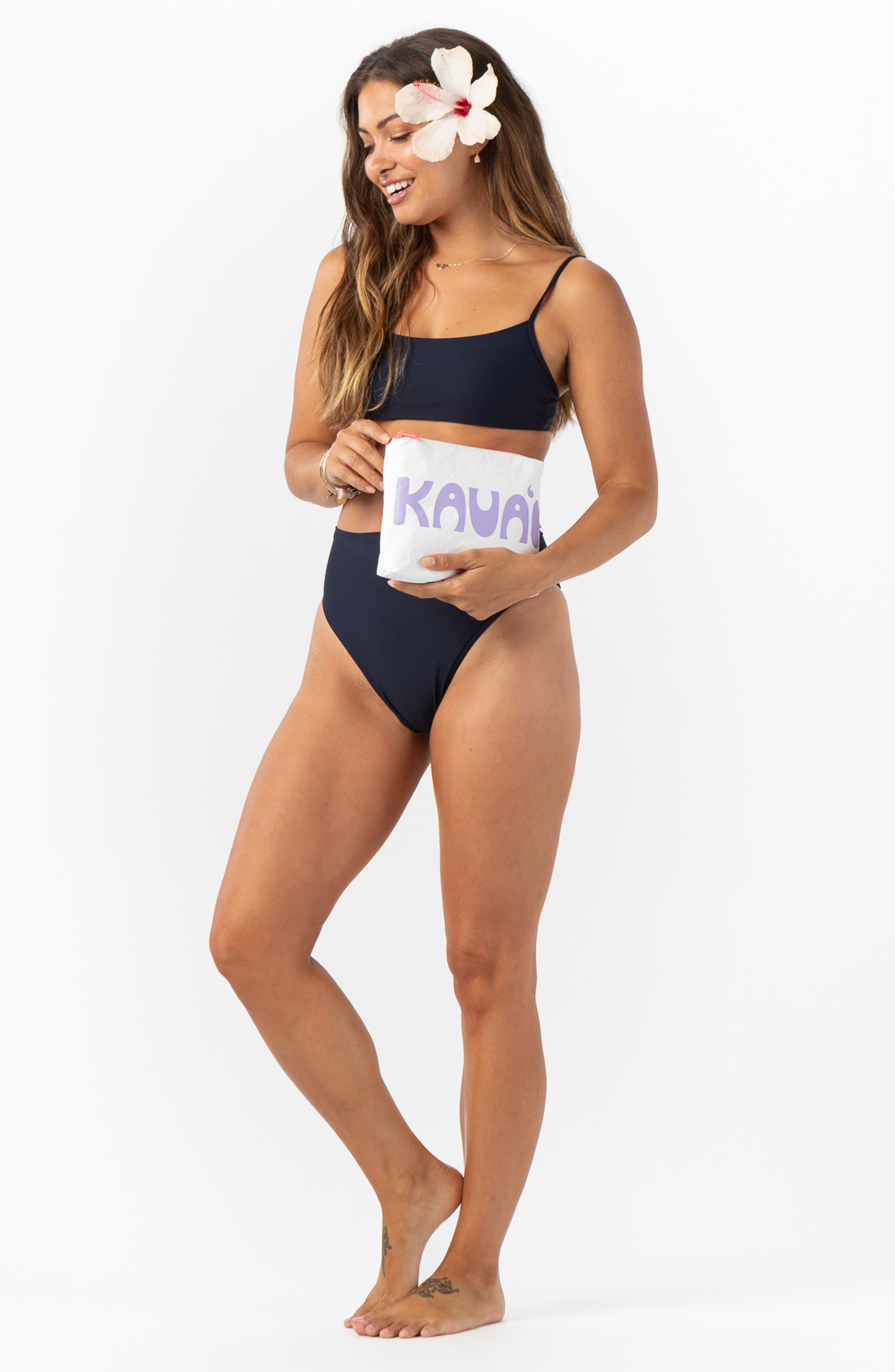 Aloha Collection Small Water Resistant Tyvek<sup>®</sup> Zip Pouch, Alternate, color, 