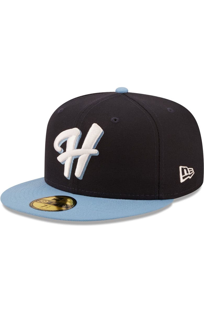 New Era Men's New Era Navy Hillsboro Hops Authentic Collection 59FIFTY Fitted Hat, Main, color, Navy