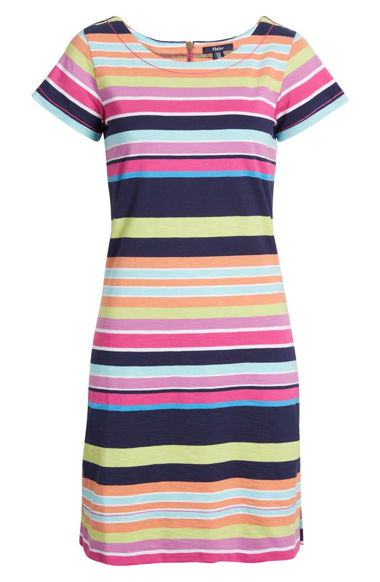 Hatley Nellie Hot Stripes Cotton T-Shirt Dress, Alternate, color,