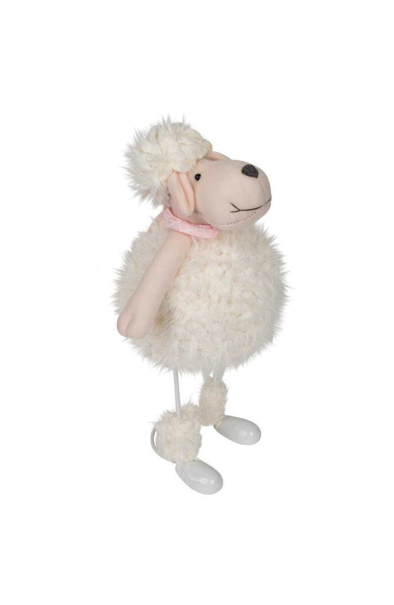 Northlight Spring Loaded Lamb with Bandanna Easter Figure - 16", Alternate, color, White