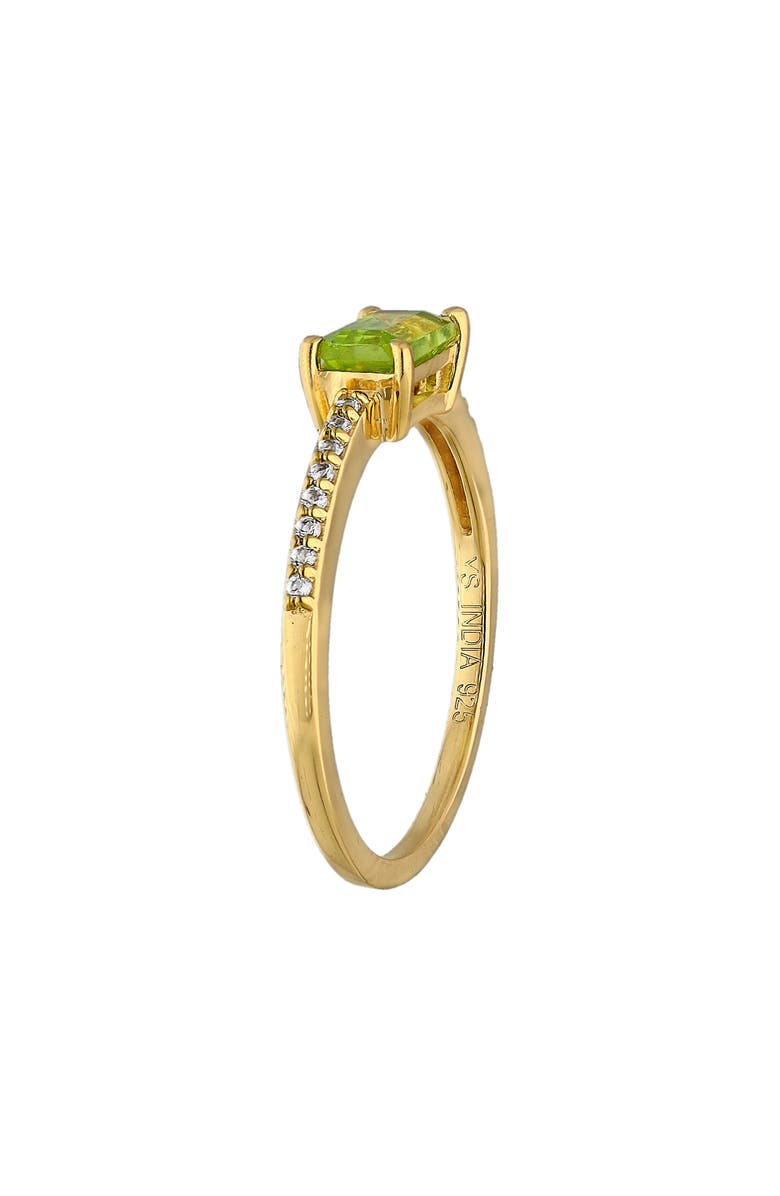 YS GEMS Peridot & White Topaz Ring, Alternate, color, Green