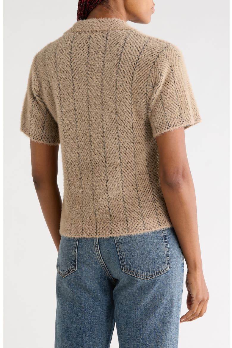Knit Polo, Alternate, color, CAMEL/ BLACK