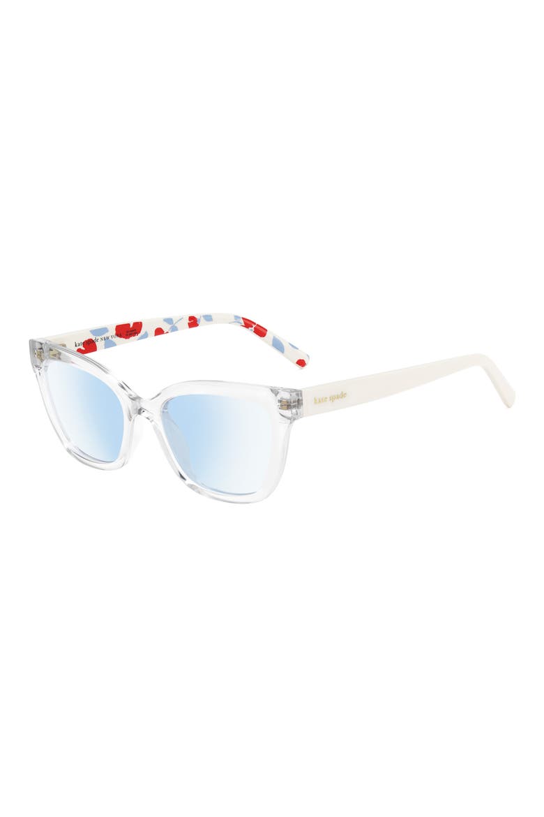 joanie 52mm blue light blocking cat eye reading glasses, Alternate, color, CRYSTAL