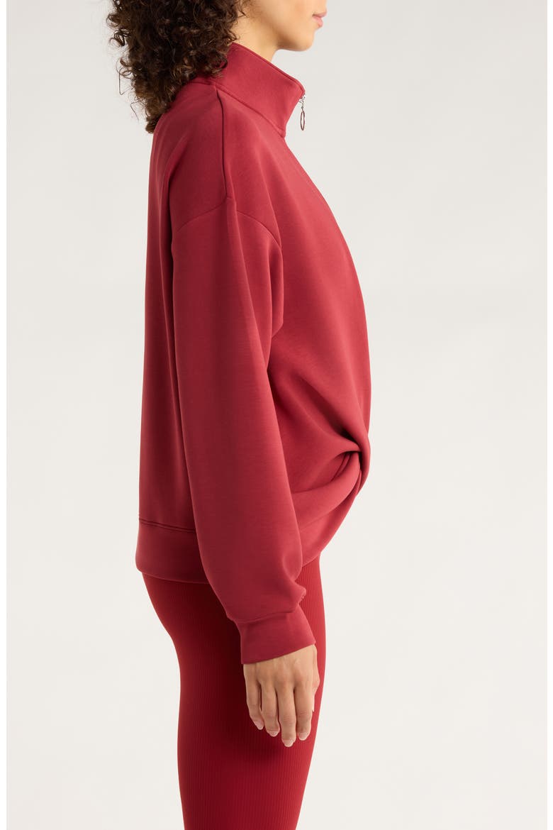 Dreamweave Crossover Quarter Zip, Alternate, color, MERLOT