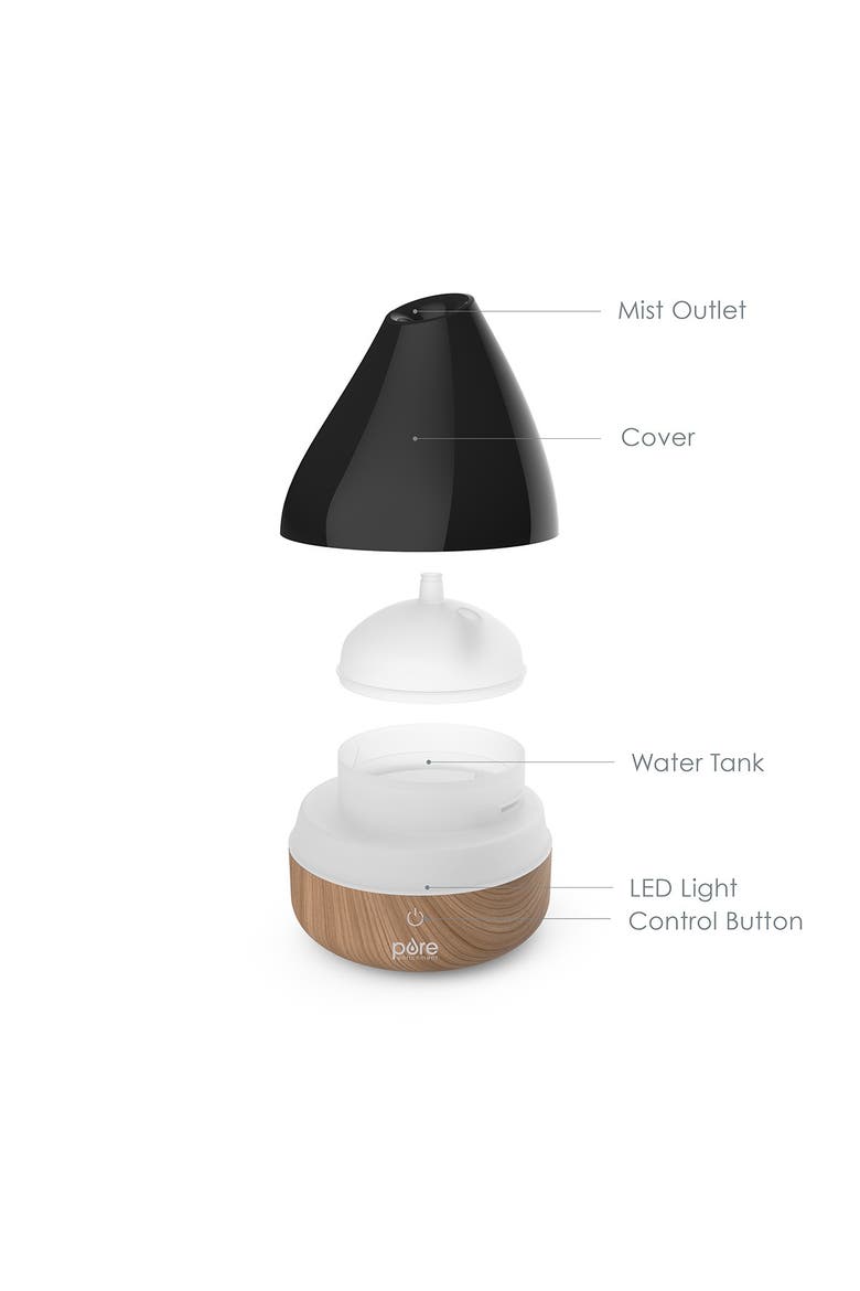 PureSpa Natural Essential Oil Diffuser - Black, Alternate, color, NONE