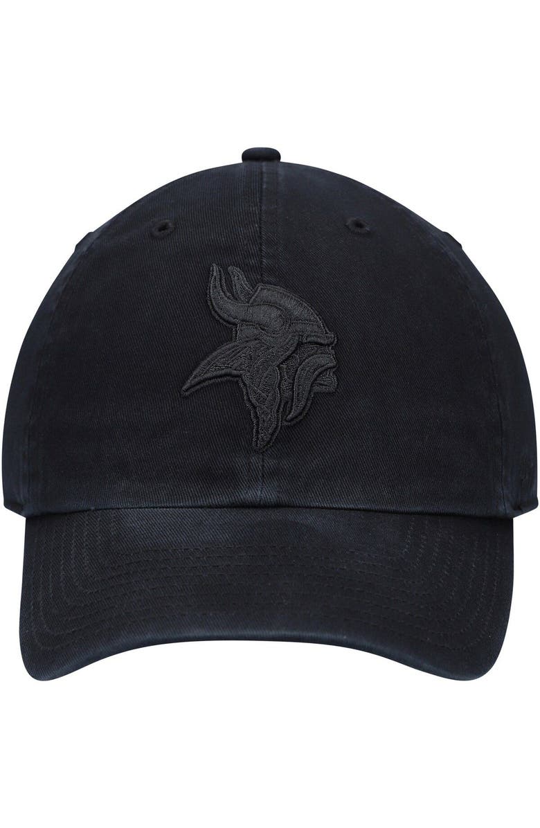 '47 Men's '47 Black Minnesota Vikings Team Tonal Clean Up Adjustable Hat, Alternate, color, Black