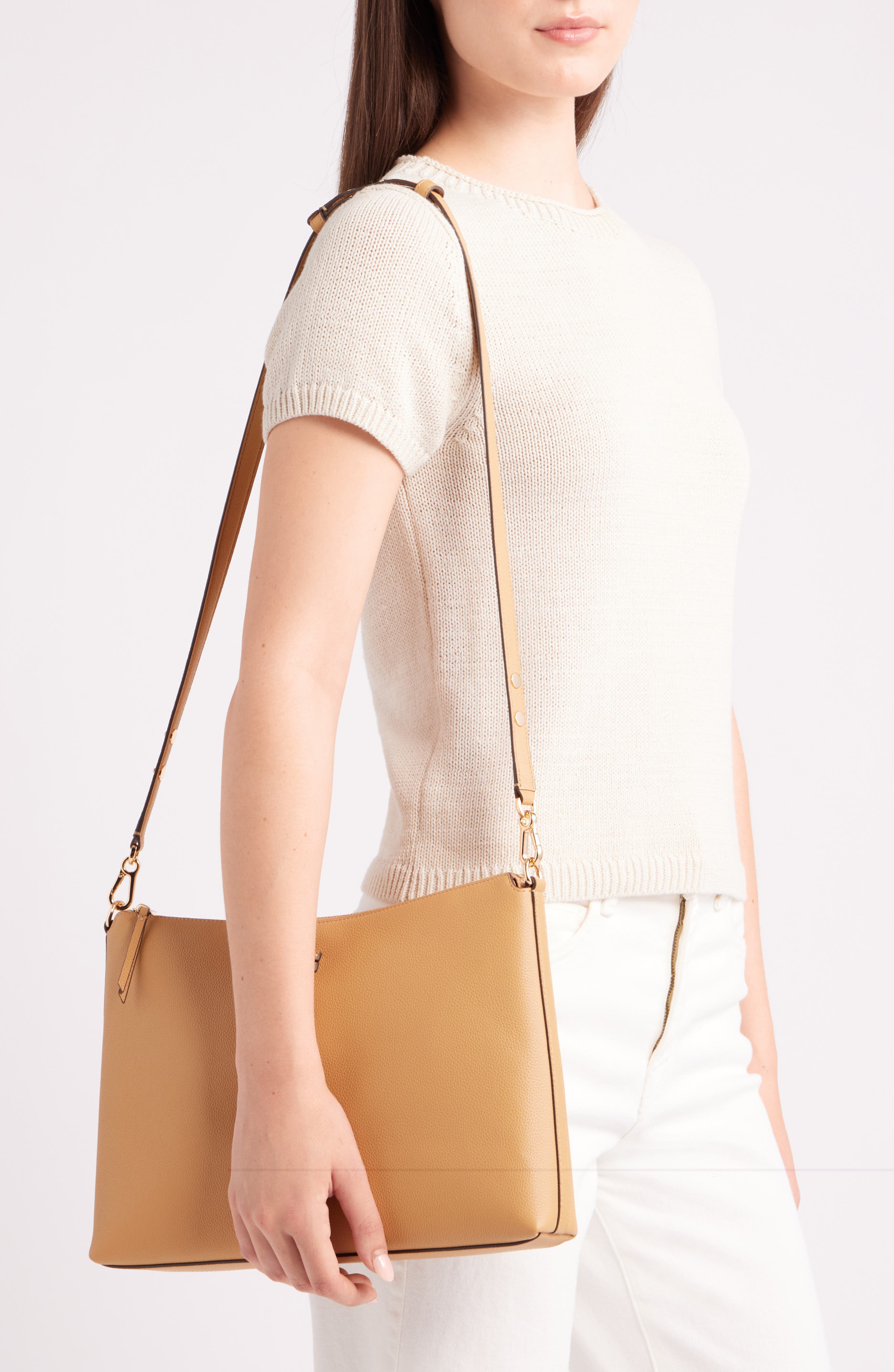 Limited Edition Convertible Crossbody Bag, Alternate, color, WARM BISCUIT