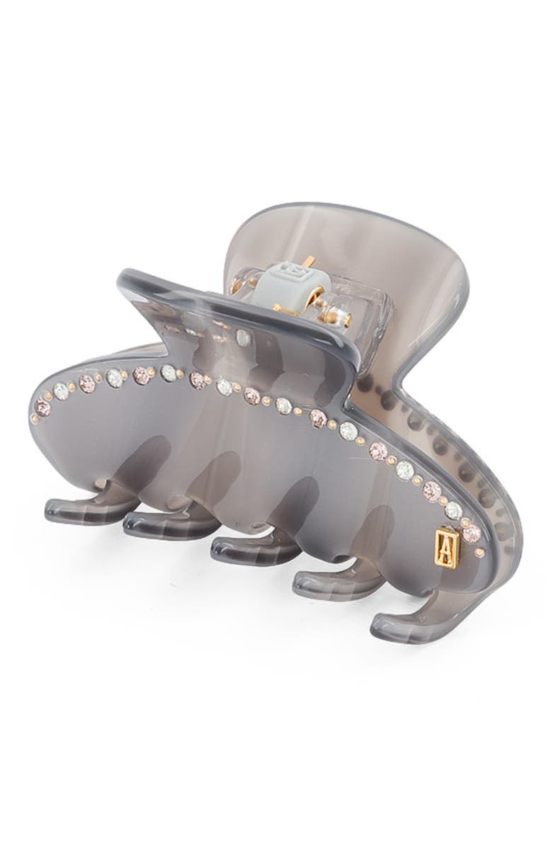 Alexandre de Paris Effet Speciaux Acetate and Swarovski Strass Hair Claw Clip, Alternate, color, Grey