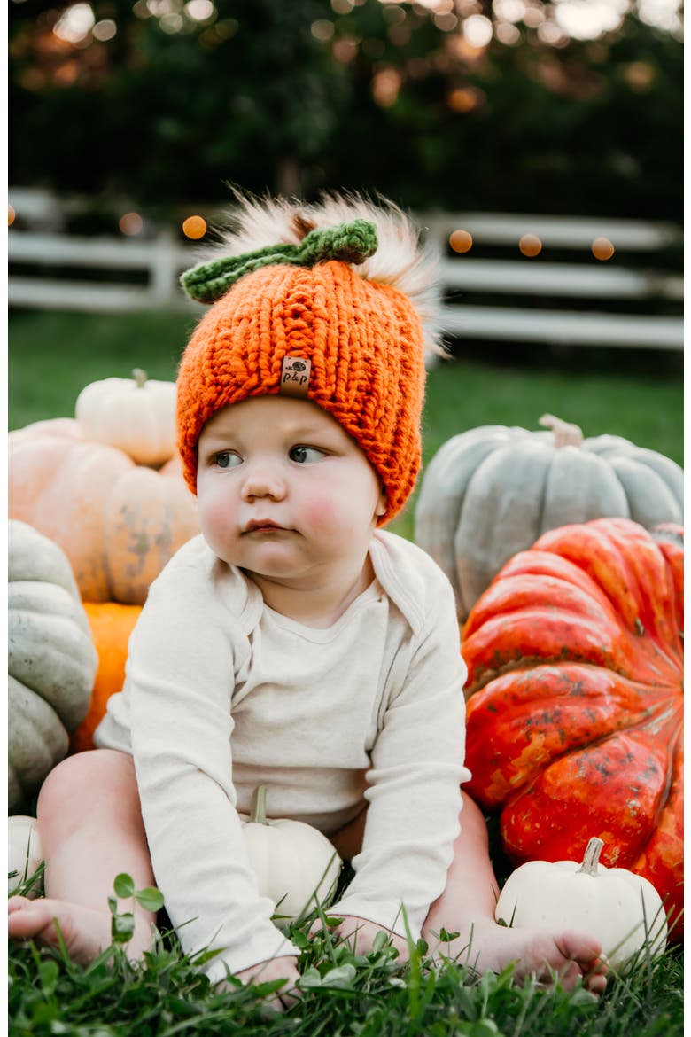 Pumpkin Beanie, Alternate, color, PUMPKIN