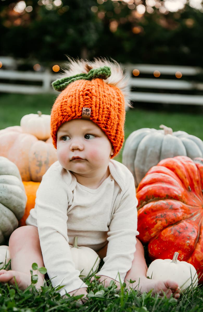 PINE + POPPY Pumpkin Beanie, Alternate, color, 
