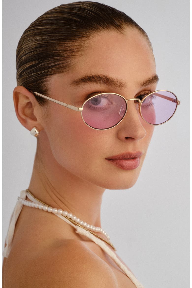 Ephermeris 56mm Oval Sunglasses, Alternate, color, GOLD / LILAC TINT