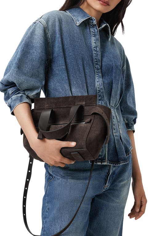 Allsaints Mini Perez Suede Top Handle Bag