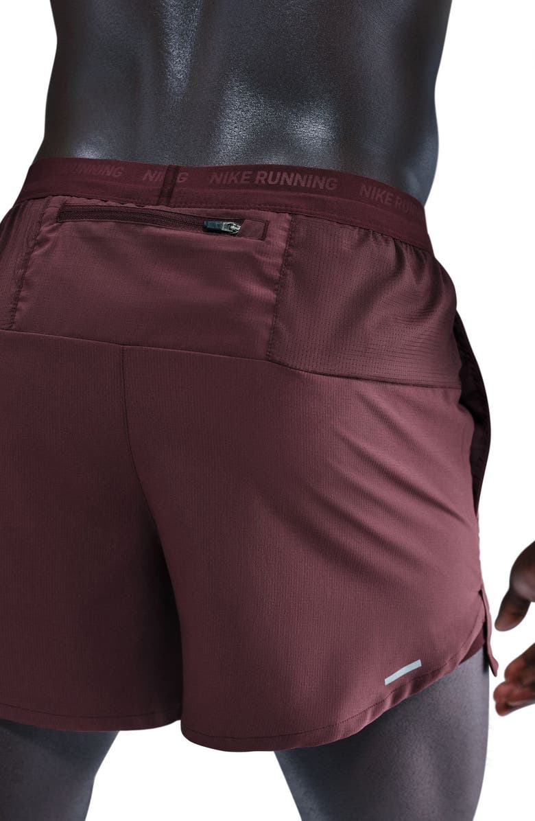 Nike Dri-FIT Stride 2-in-1 Running Shorts, Alternate, color, Burgundy Crush/ Silver
