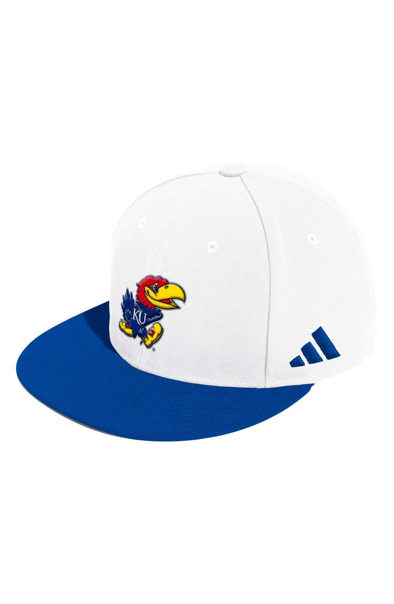 adidas Men's adidas White Kansas Jayhawks On-Field Baseball Fitted Hat, Alternate, color, White