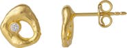 Spero London Dripping Molten Natural Textured Sterling Silver Authentic Earrings