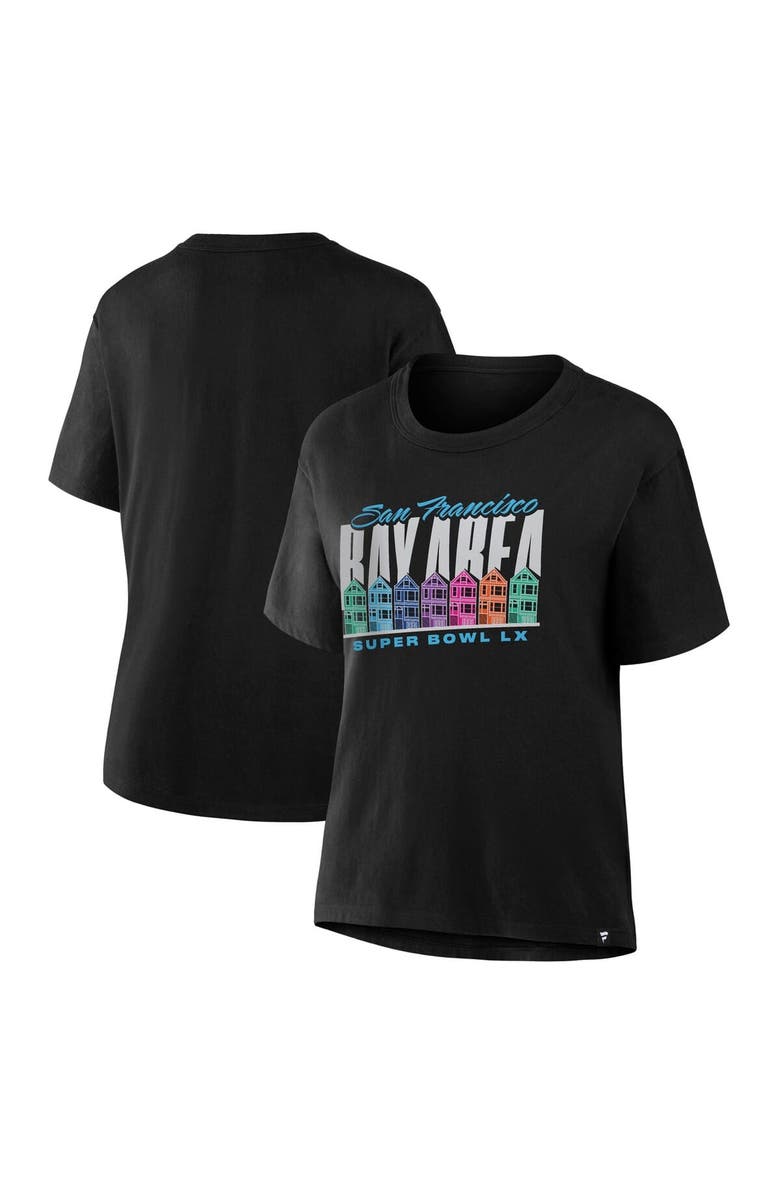 FANATICS Women's Fanatics Black Super Bowl LX Building Row T-Shirt, Main, color, 