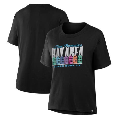 Women's Fanatics Black Super Bowl LX Building Row T-Shirt
