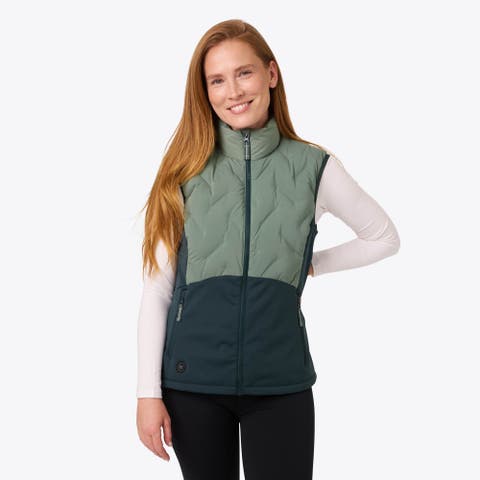 Women's Natural Down Hybrid Heated Vest