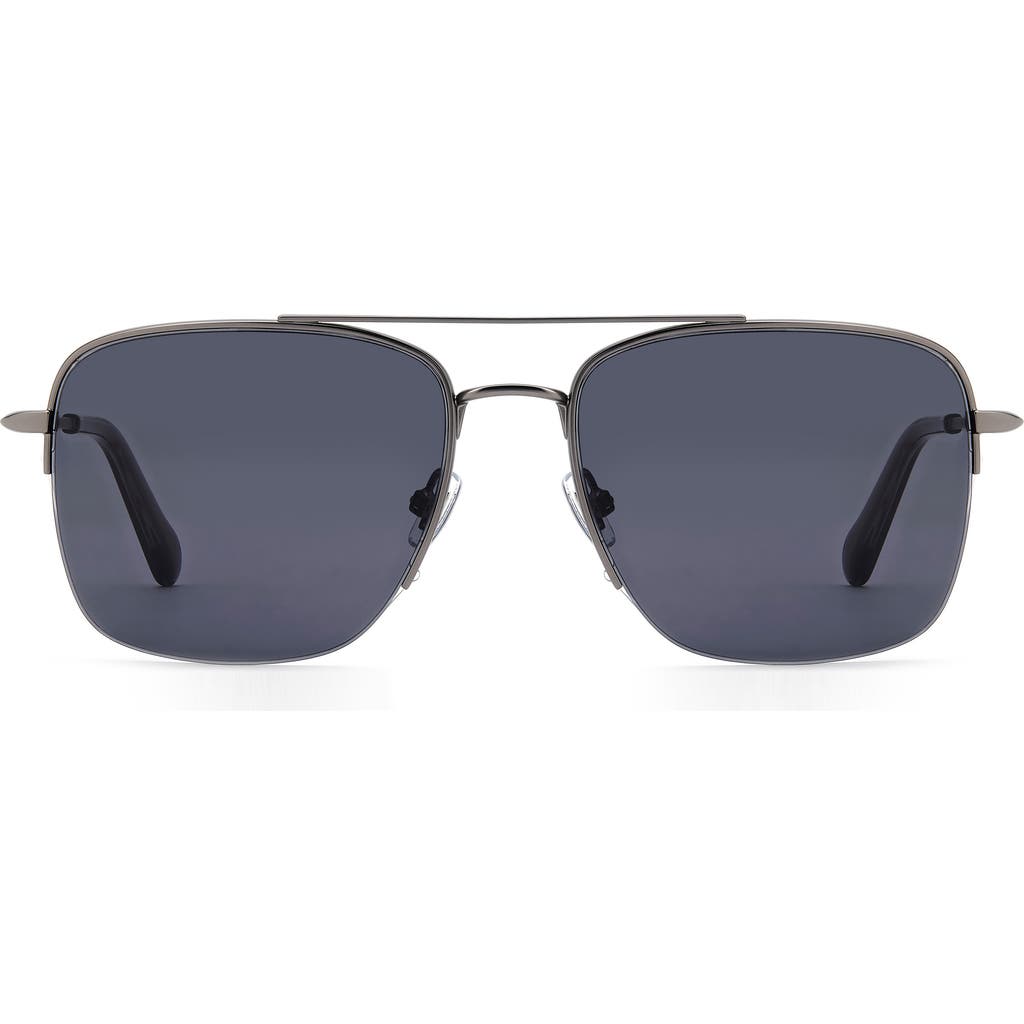 Fossil 57mm Rectangular Sunglasses In Blue