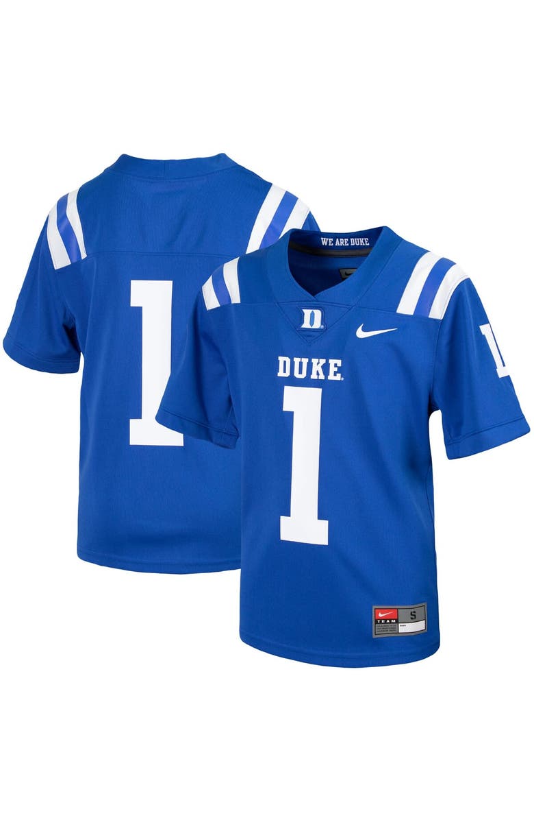 Nike Youth Nike #1 Royal Duke Blue Devils Untouchable Football Jersey, Main, color,