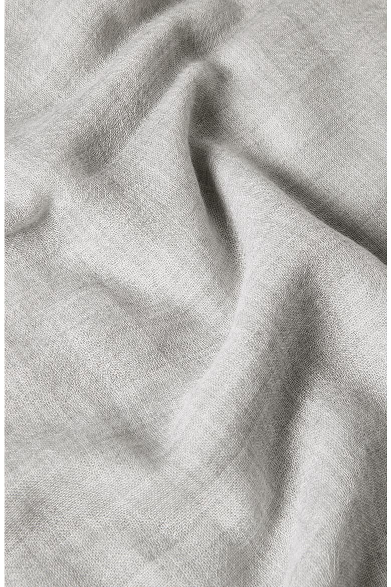 Cashmere and silk scarf, Alternate, color, Light Grey