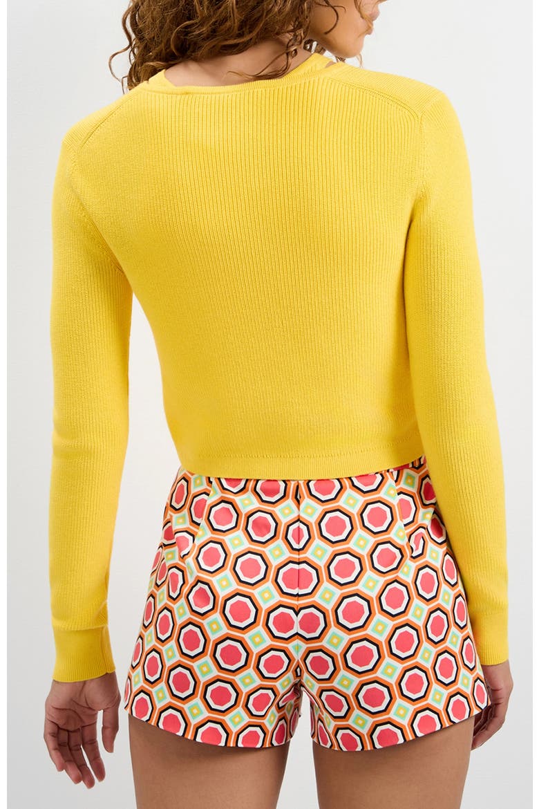 Transcontinental Knit Cardigan, Alternate, color, Lambretta Lemon