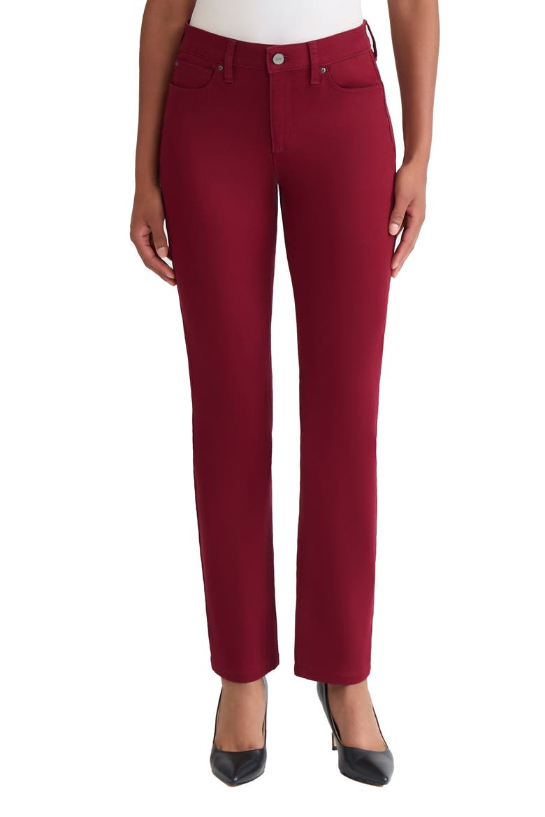 Lexington Straight Leg Pants, Main, color, BORDEAUX