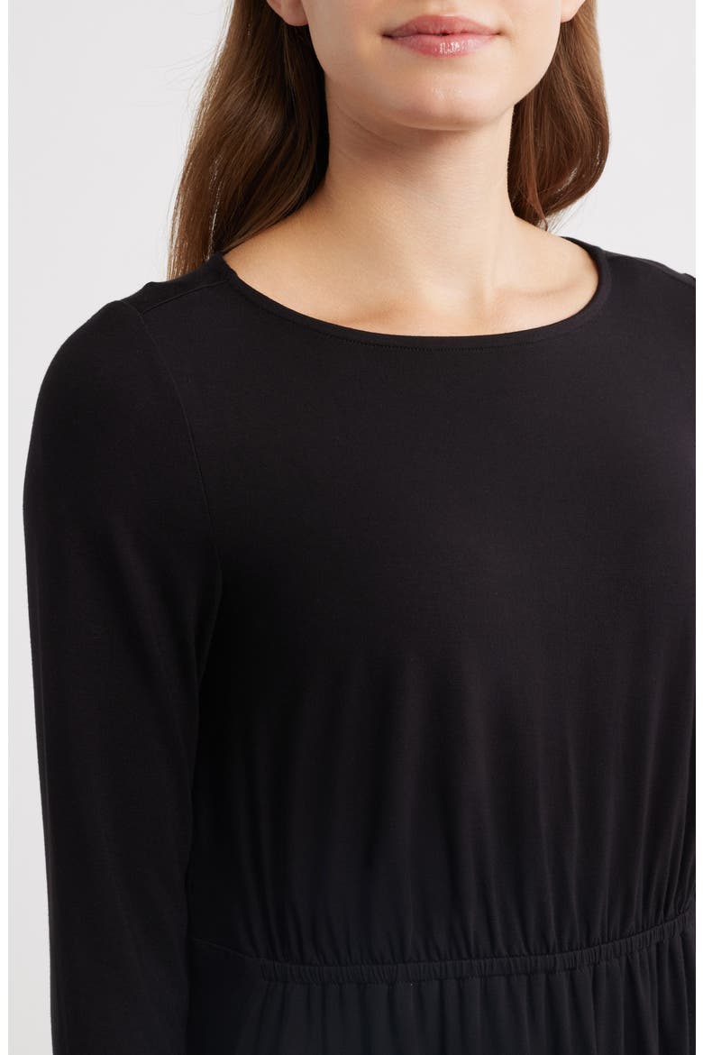 Long Sleeve Elastic Waist Top, Alternate, color, ANNE BLACK