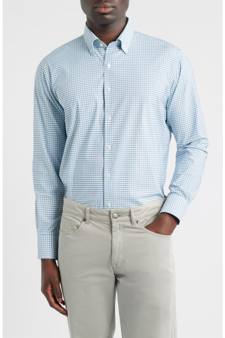 Gregory Performance Twill Button-Down Shirt, Main, color, WINDSOR BLUE