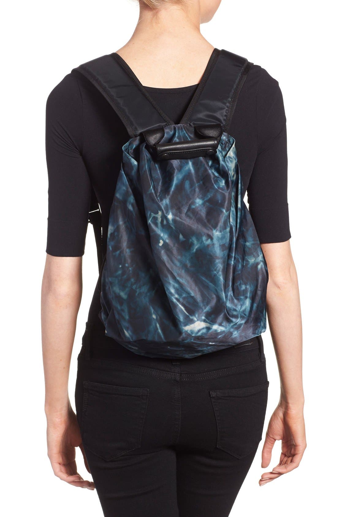 Y's by Yohji Yamamoto 'Tuck' Nylon Backpack, Alternate, color, 