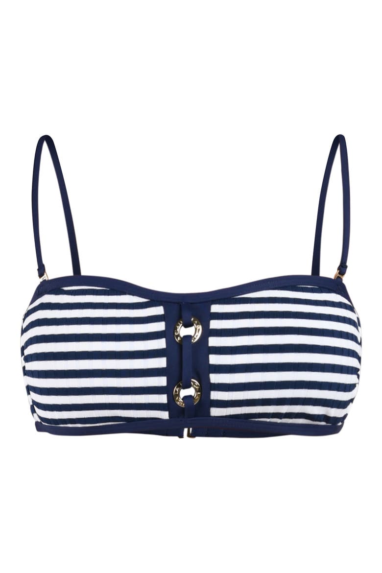 Sail Bandeau Bikini Top, Alternate, color, INDIGO