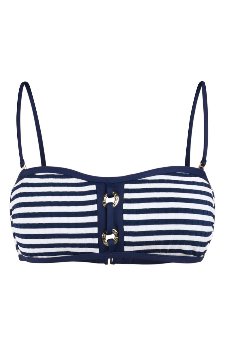 La Blanca Sail Bandeau Bikini Top, Alternate, color, Indigo