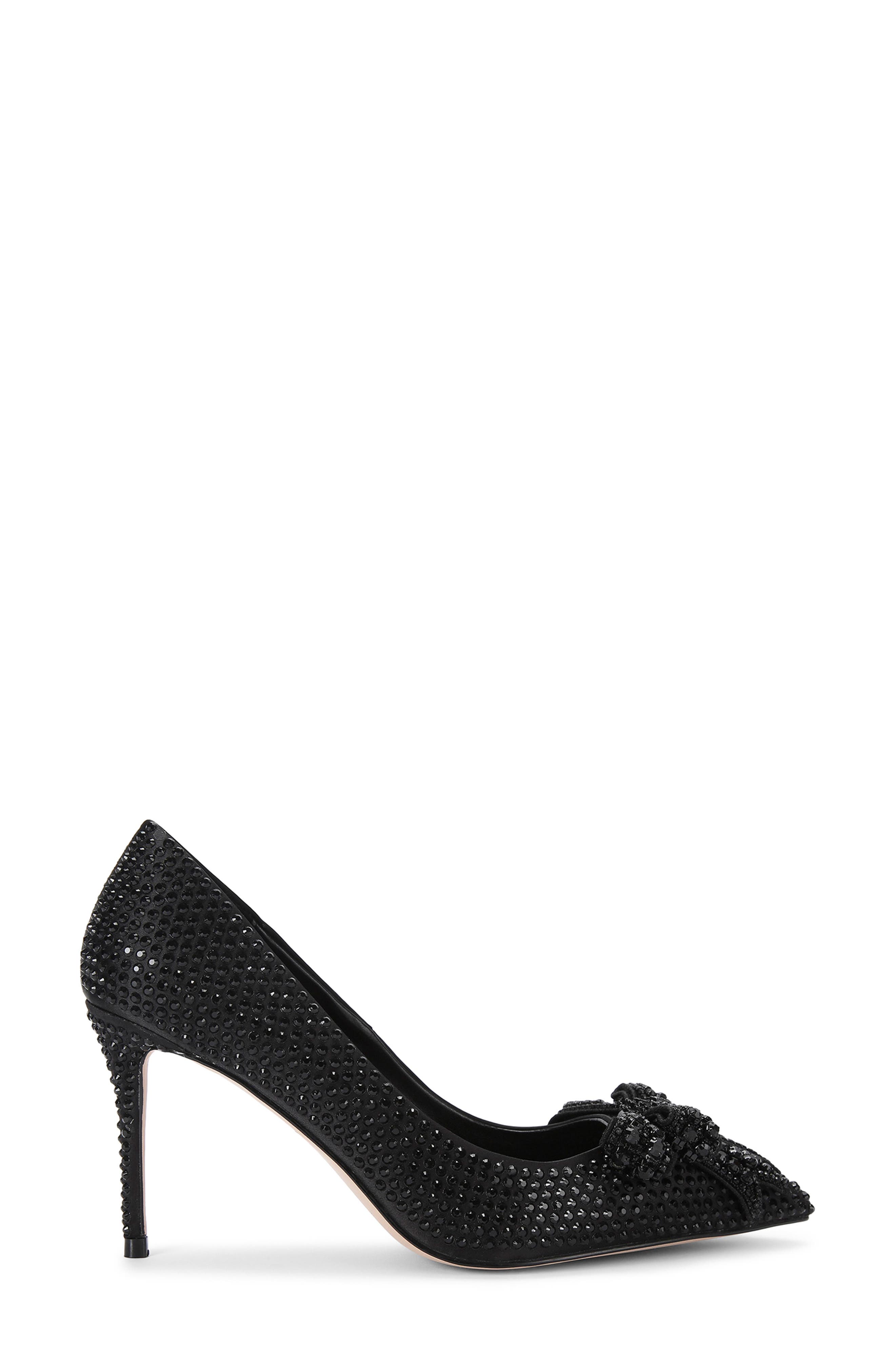 Kurt Geiger London Belgravia Crystal Pointed Toe Pump, Alternate, color, Black