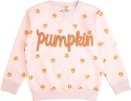 Sweet Wink Pumpkin Stitch Patch Sweatshirt