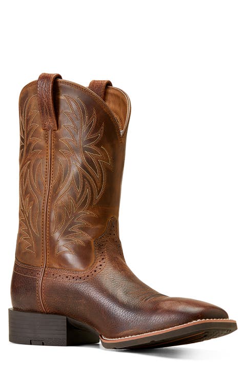 Sport Wide Square Toe Cowboy Boot (Men)