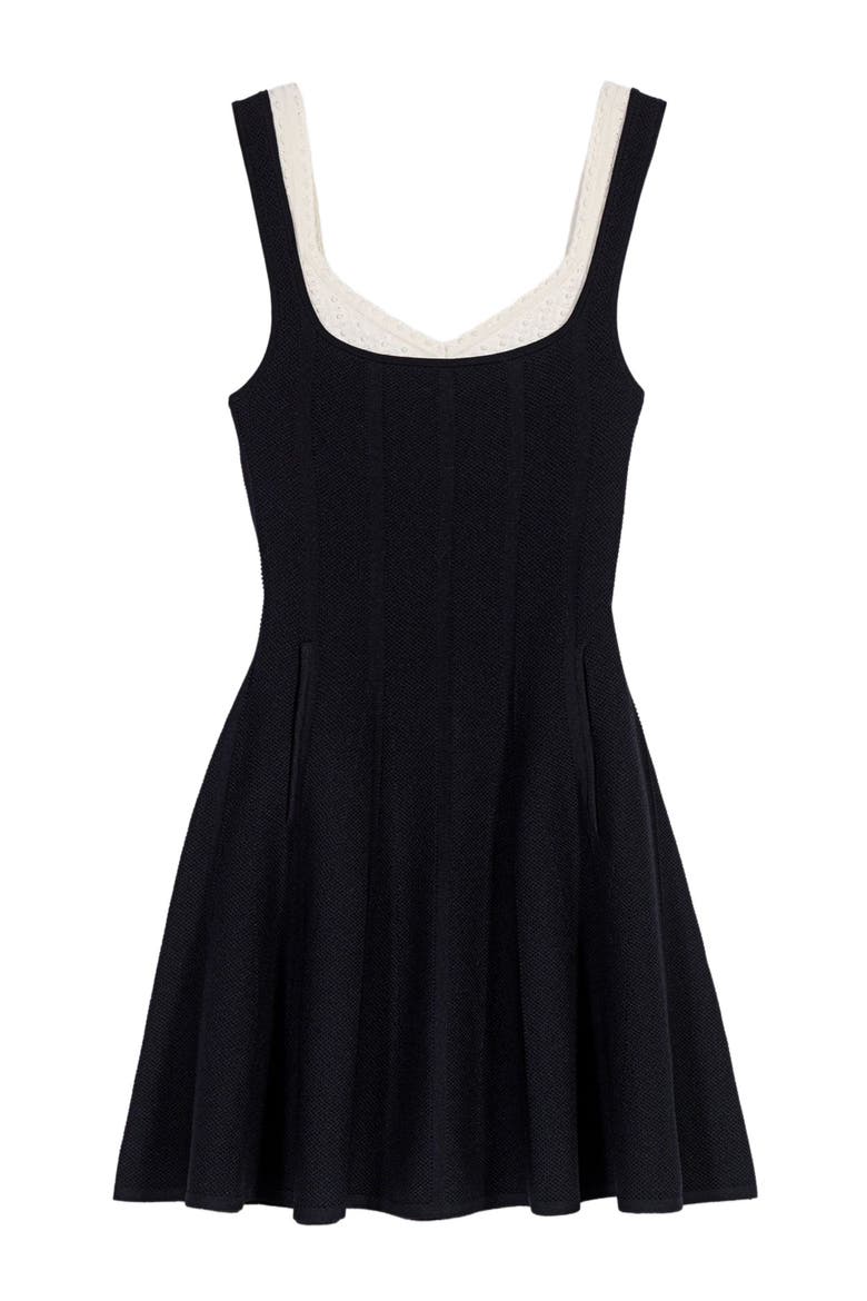 Short 2-in-1 effect dress, Alternate, color, Black