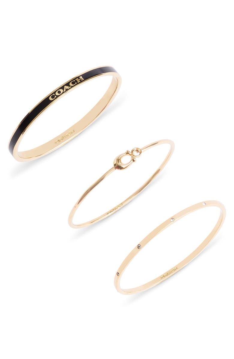 COACH Set of 3 Assorted Bangles, Alternate, color,