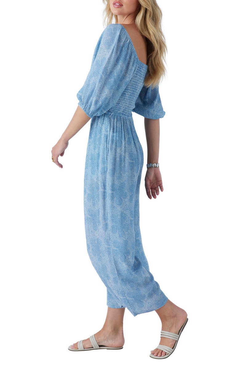 O'Neill Cecilia Dot Print Wide Leg Jumpsuit, Alternate, color, 