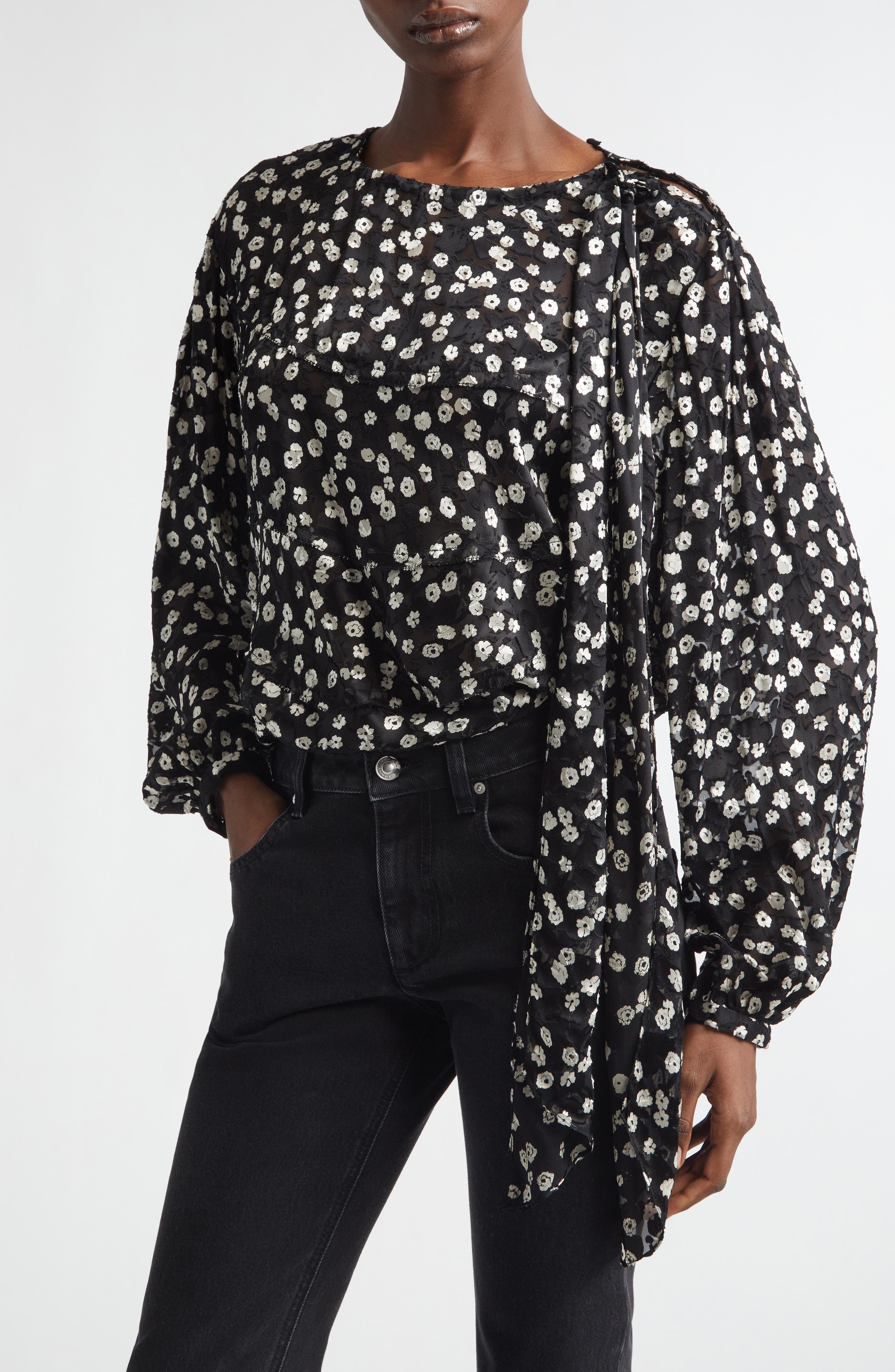 selected BLACK/ ECRU