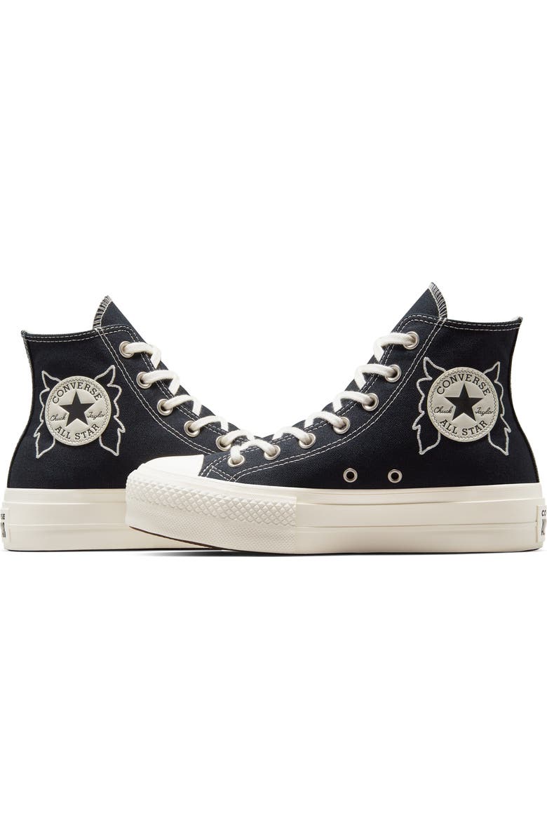 Converse Chuck Taylor<sup>®</sup> All Star<sup>®</sup> Lift High Top Platform Sneaker, Alternate, color, Black/ Black/ Egret