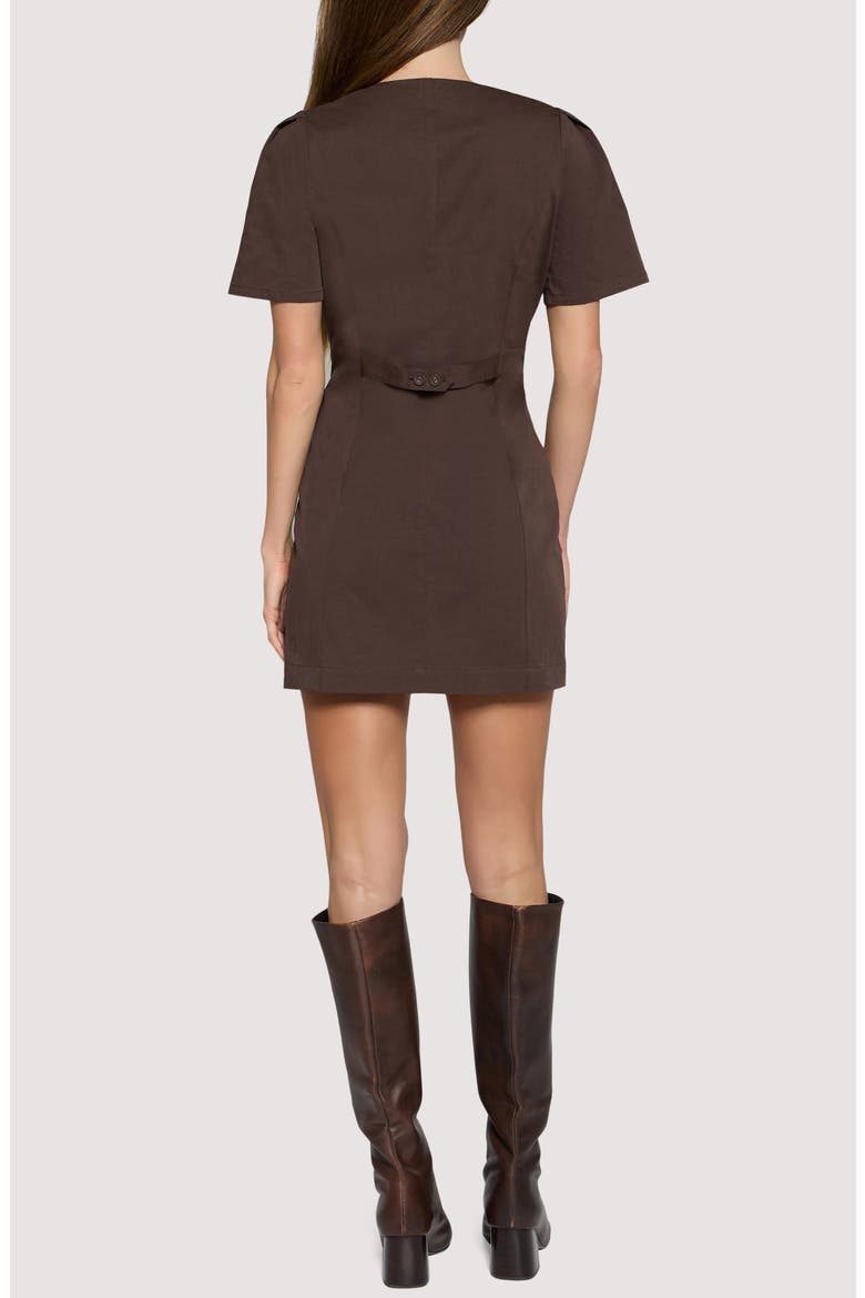 City Vista Cotton Minidress, Alternate, color, DEEP-BROWN
