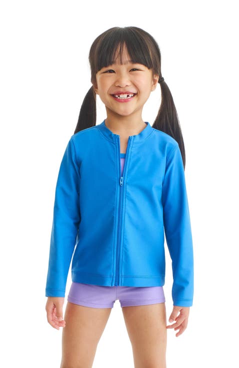 Kids Long Sleeve Full-Zip Rash Guard