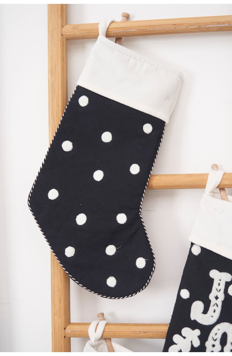 carol & frank Dots Stocking Collection, Alternate, color, Black