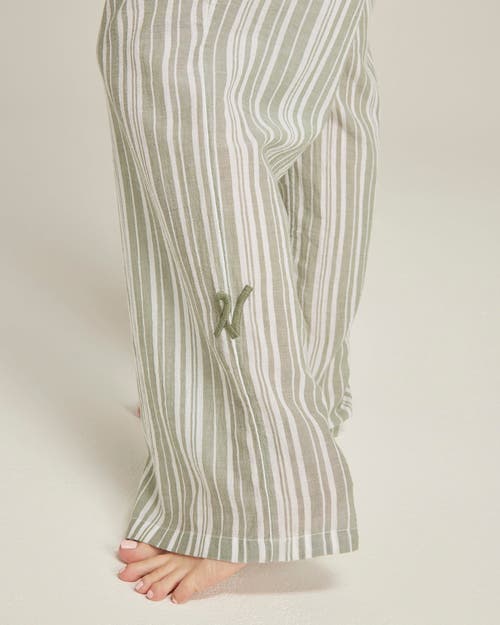 Nudea The Classic Trouser In Sage Stripe