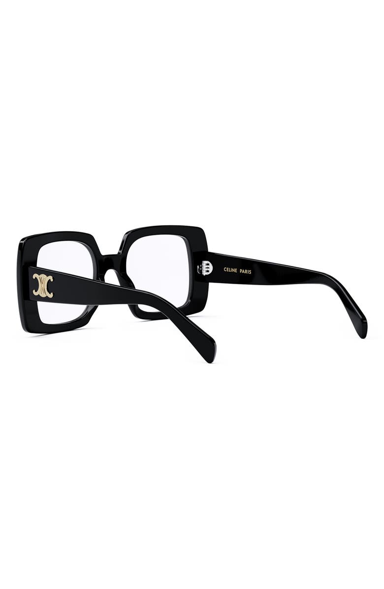 CELINE Triomphe 51mm Square Reading Glasses, Alternate, color, 