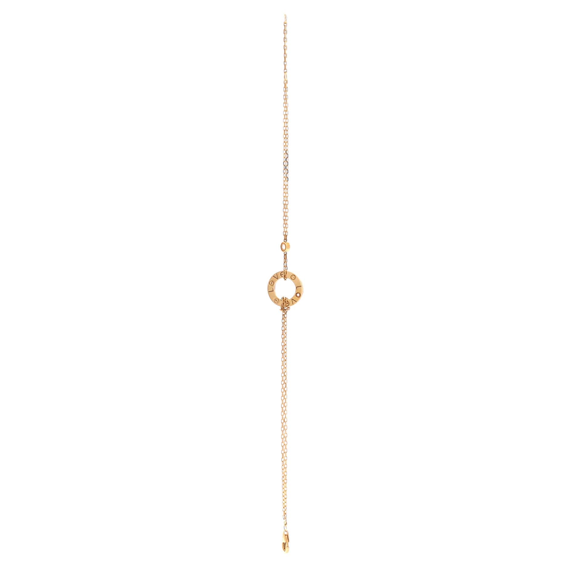 2 Diamonds Love Bracelet 18K Yellow Gold with Diamonds, Alternate, color, Metallic Gold