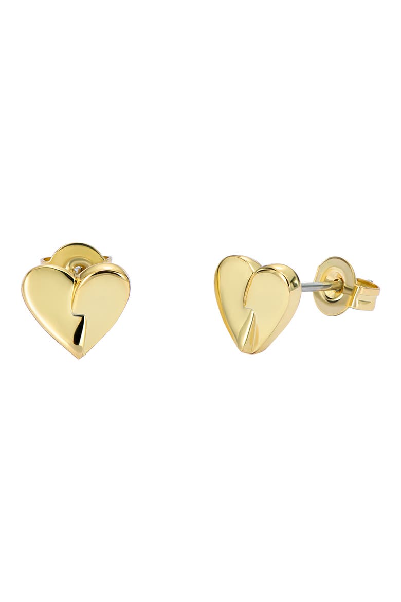 Alyssa Abstract Heart Stud Earrings, Alternate, color, GOLD TONE